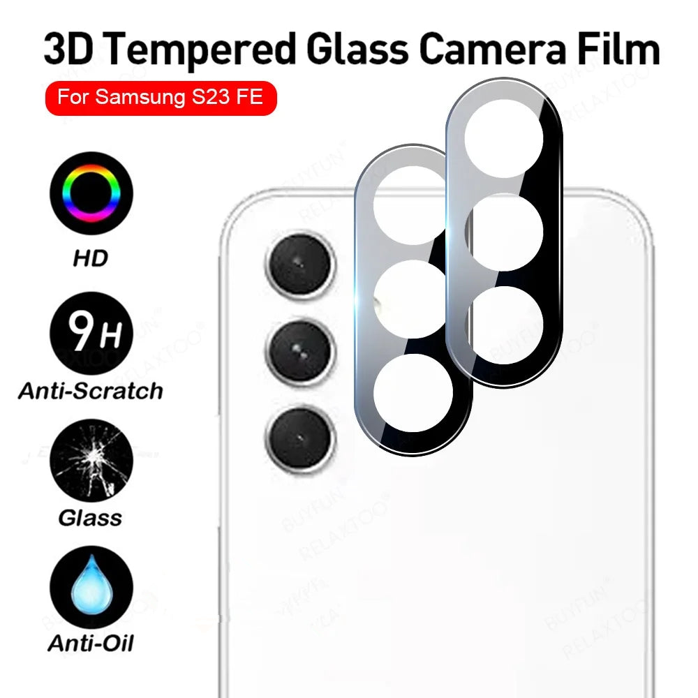 (2 Pack) Tempered Glass Camera Lens Protector for Samsung Galaxy S23 FE (2 Pack) Tempered Glass Camera Lens Protector for Samsung Galaxy S23 FE